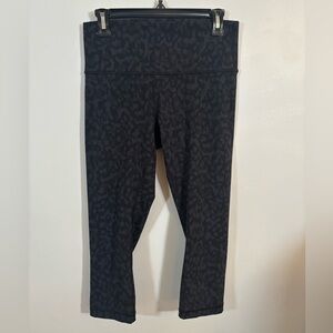 Lululemon Wunder Under Crop Leggings 21” Black Camo High Rise Size 10